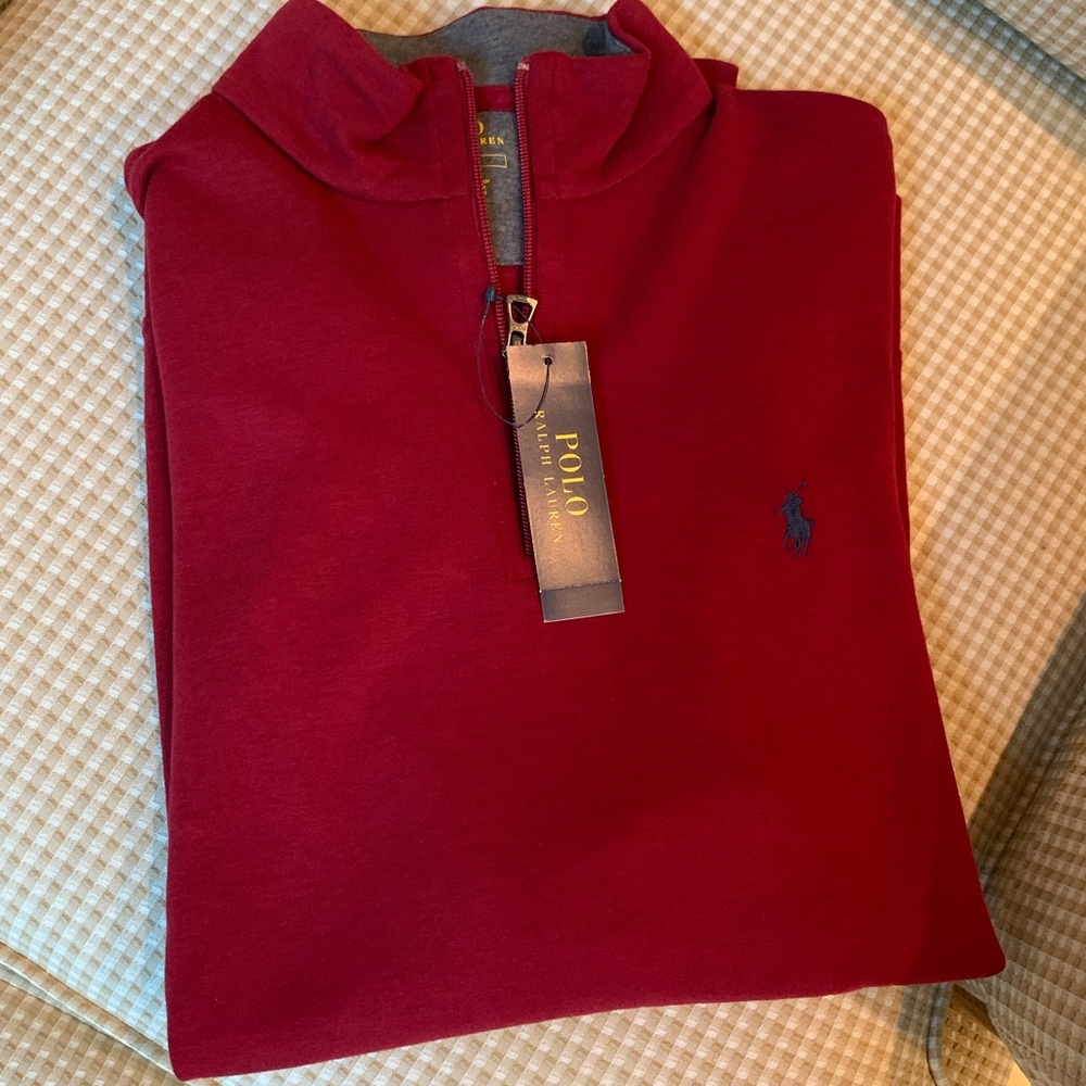 Polo Ralph Lauren Jersey quarter zip pullover NWT